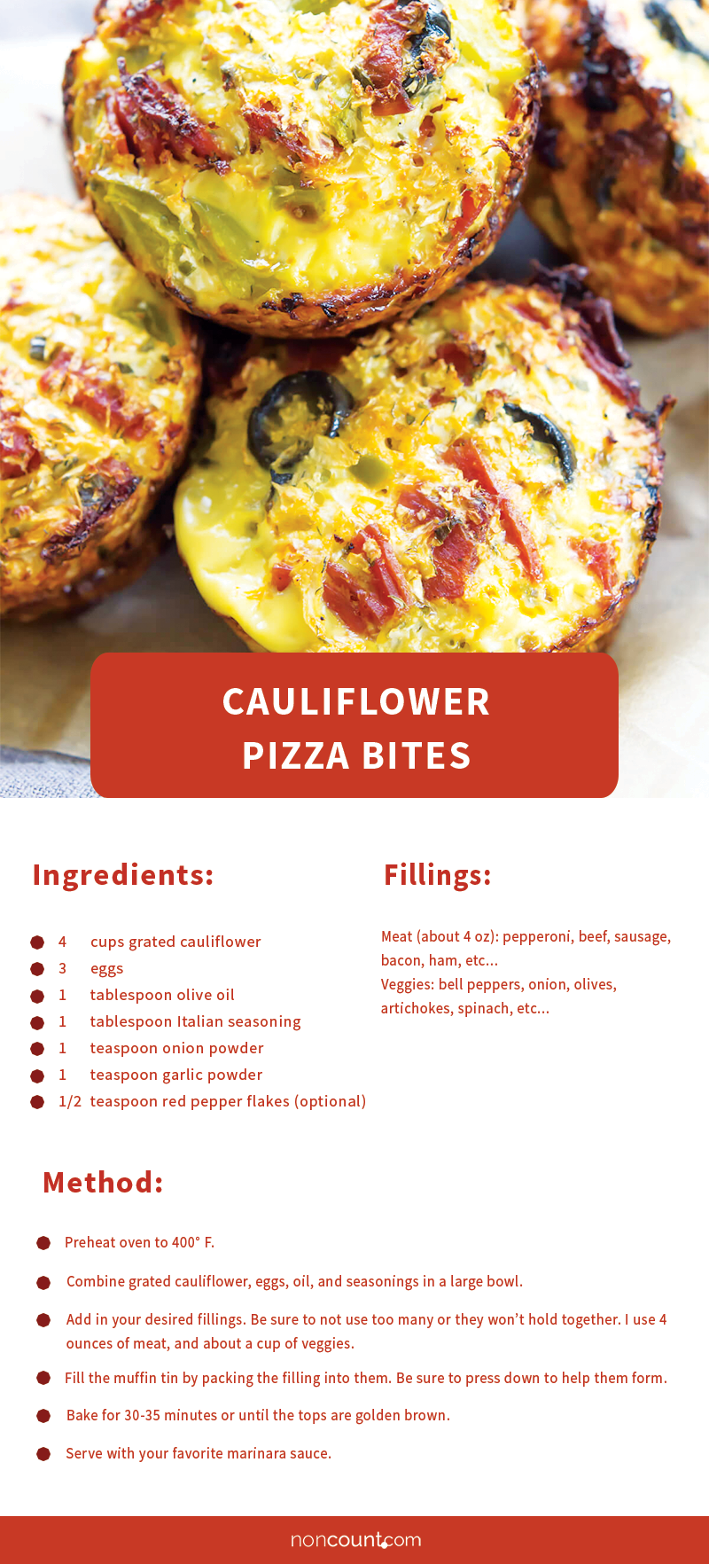 Cauliflower Pizza Bites