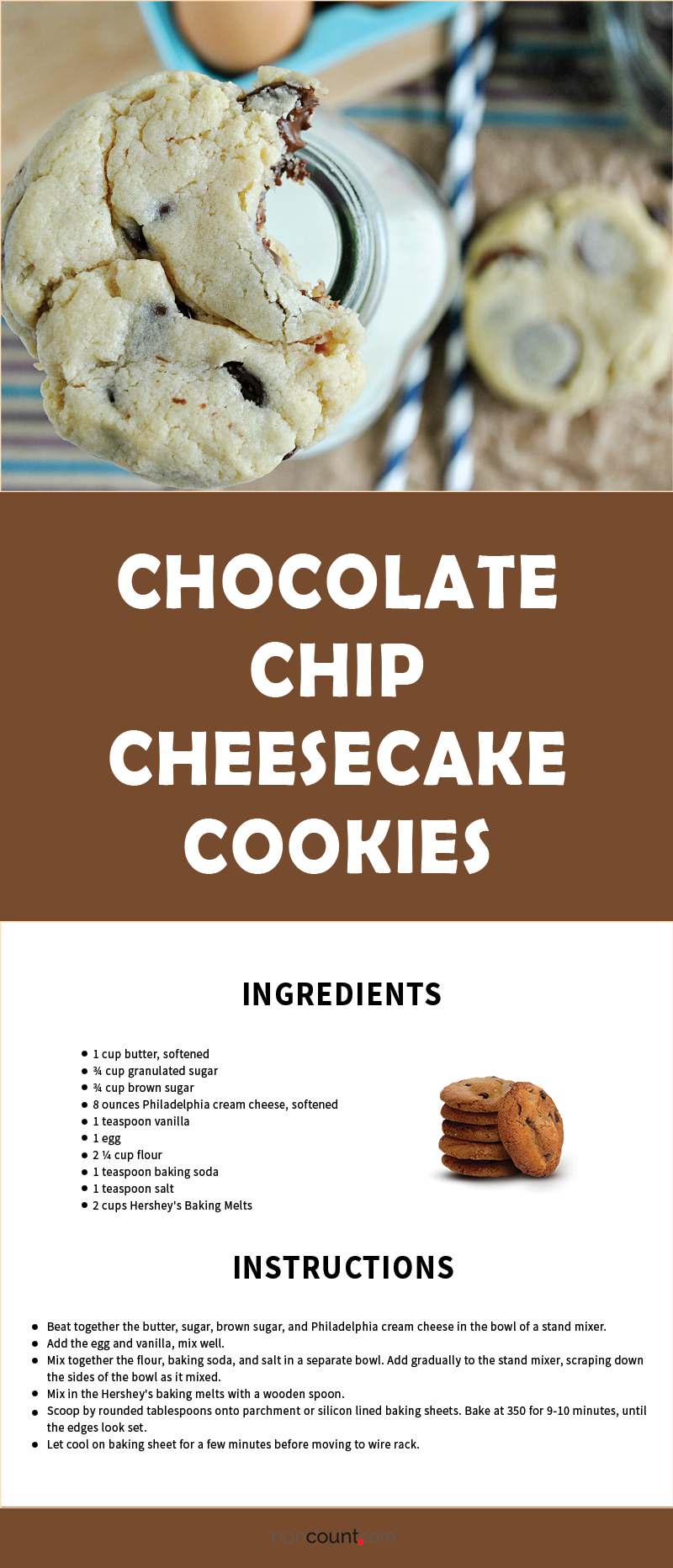 Chocolate Chip Cheesecake Cookies Recipe Image
