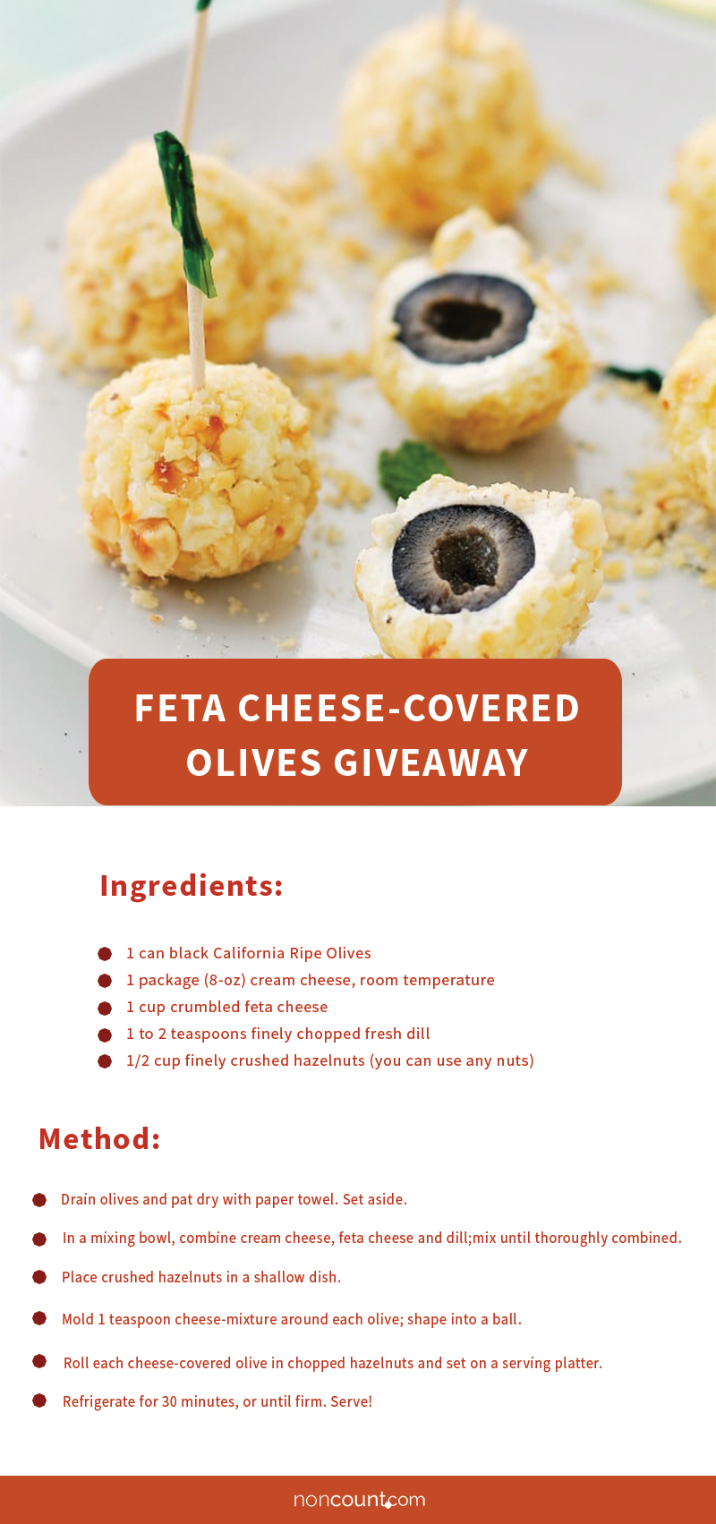 Feta Cheese-Covered Olives Giveaway
