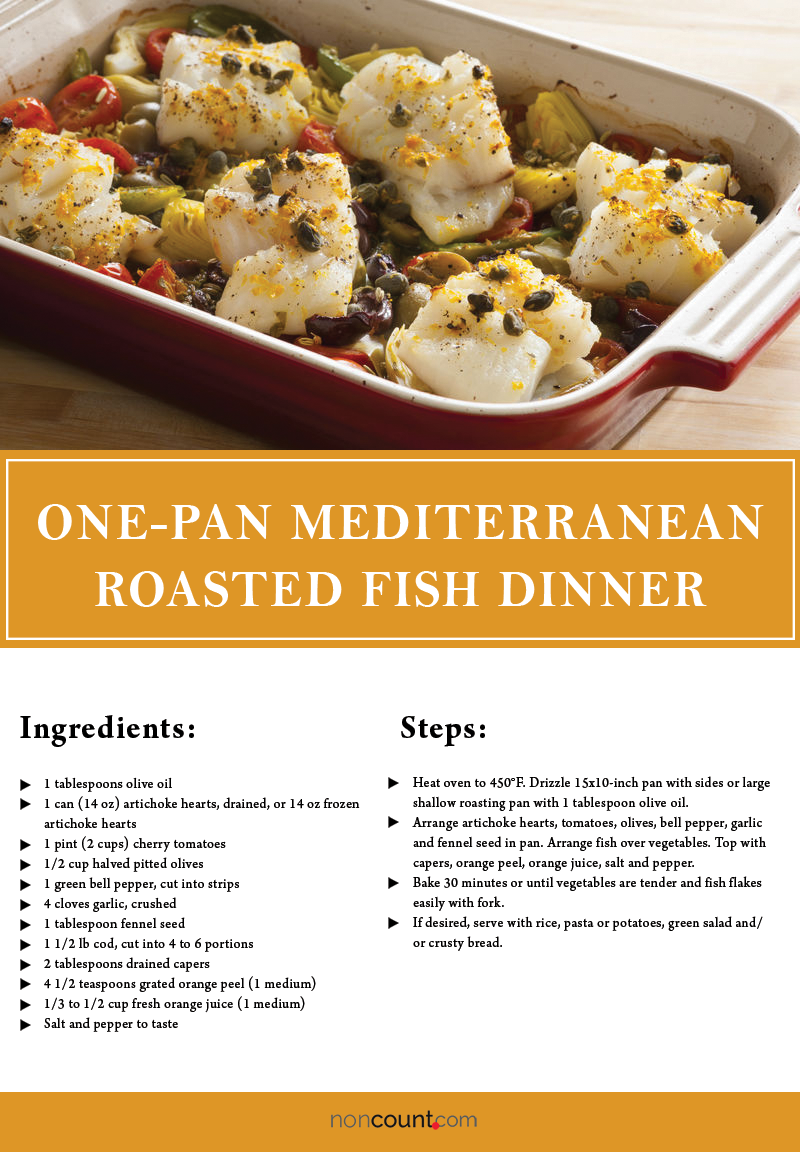 One-Pan Mediterranean Roasted Fish Dinner Seafood Recipes