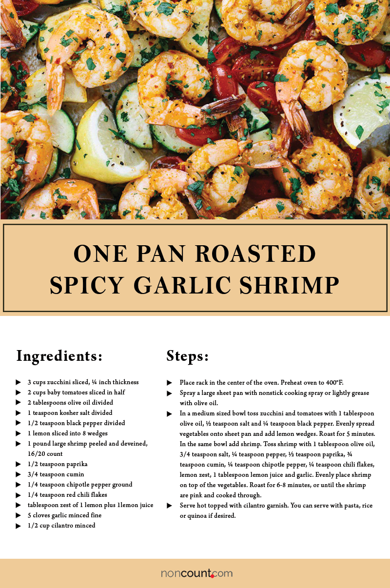 One Pan Roasted Spicy Garlic Shrimp