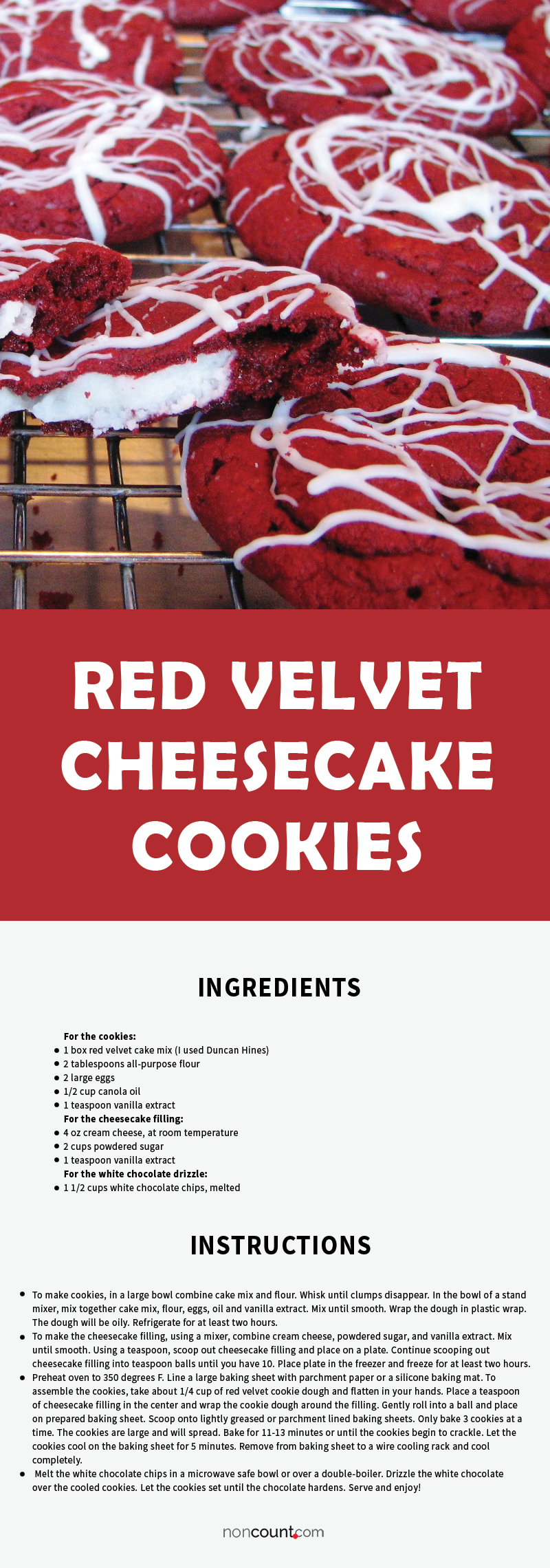 Red Velvet Cheesecake Cookies Recipe Image