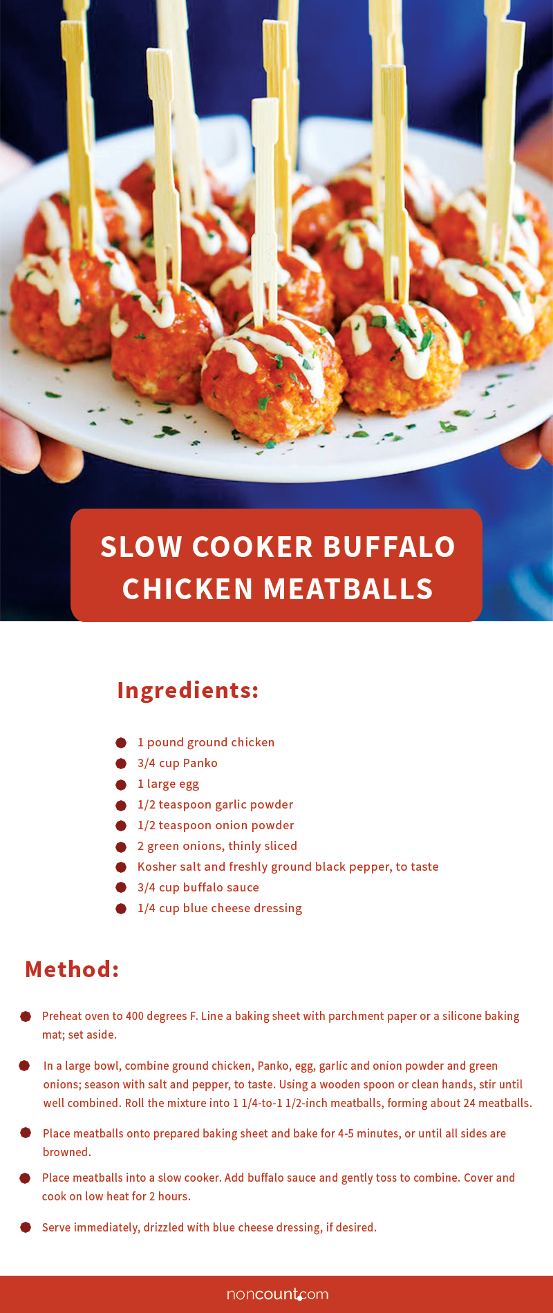 Slow Cooker Buffalo Chicken Meatballs