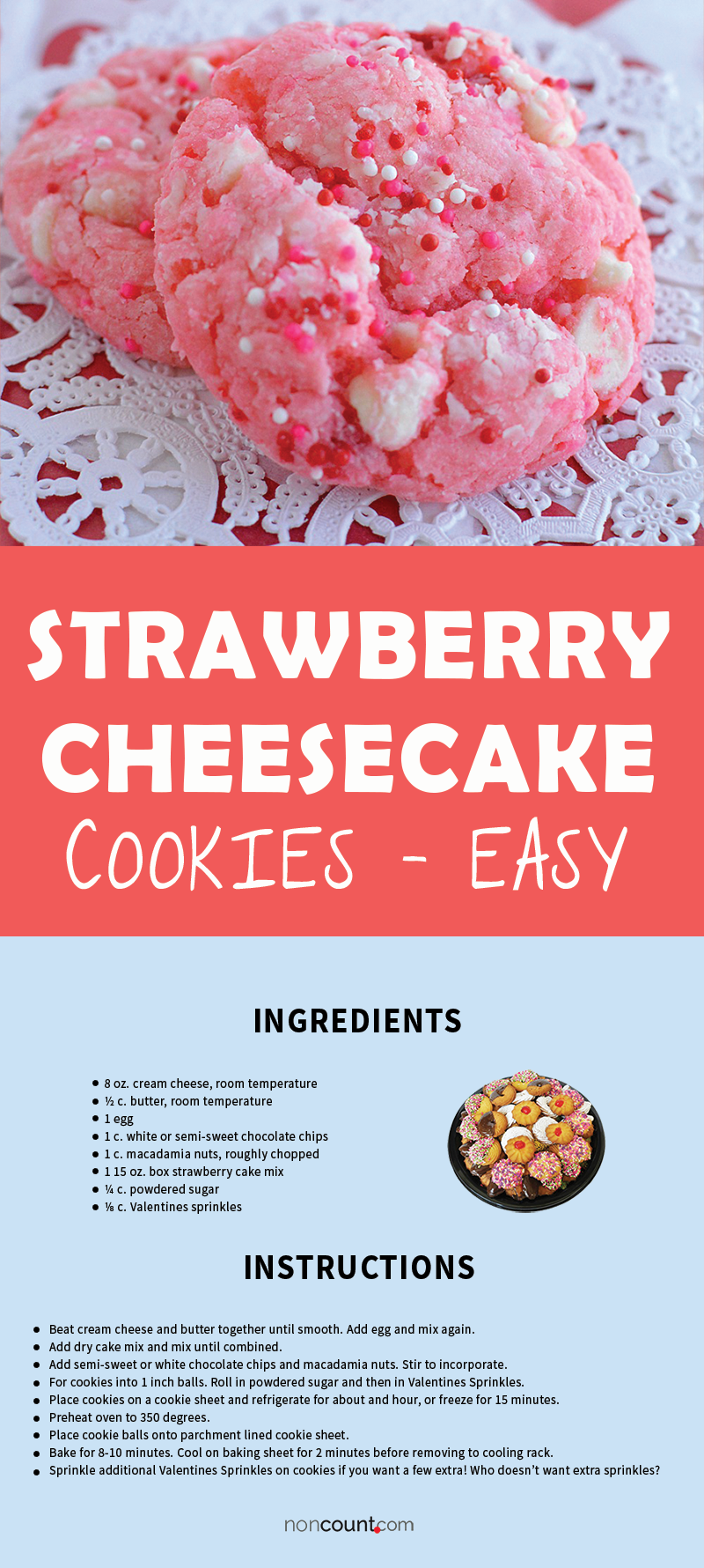 Recipe Image of Strawberry Cheesecake Cookies – Easy