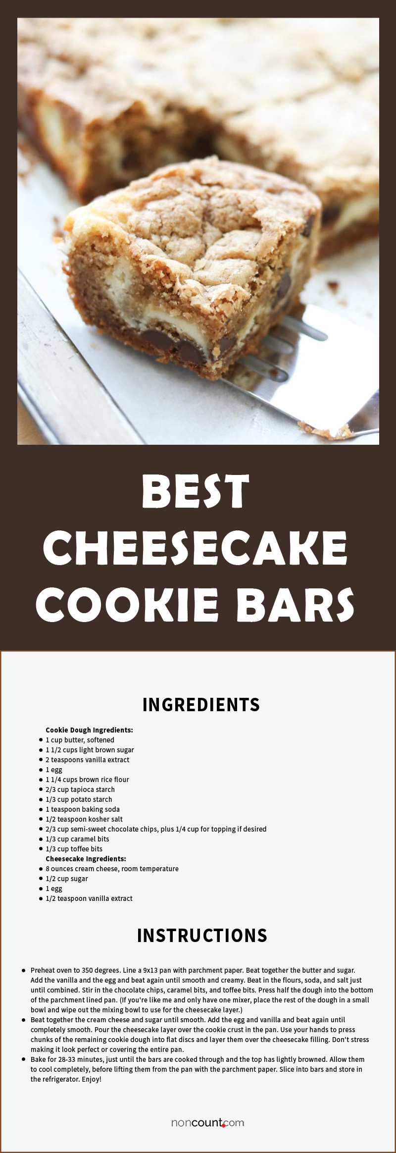 The Best Cheesecake Cookie Bars {traditional and gluten free recipes} details image
