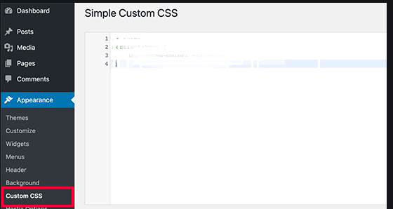 wordpress custom css